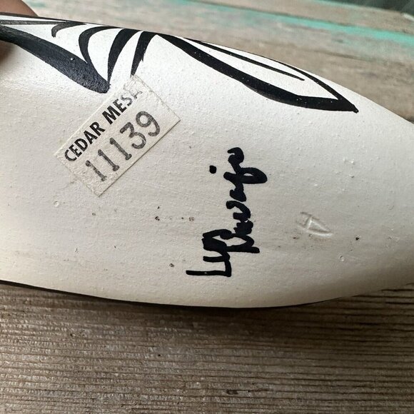 VTG Navajo Pottery Canoe‎ Boat Ceramic Figurine Native American Signed 9" - Picture 8 of 11